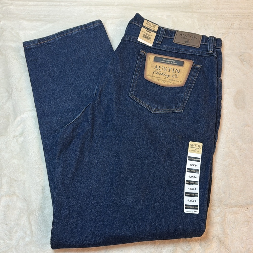 Austin Clothing Co. Relaxed Fit Blue Jeans- size 42”x34”